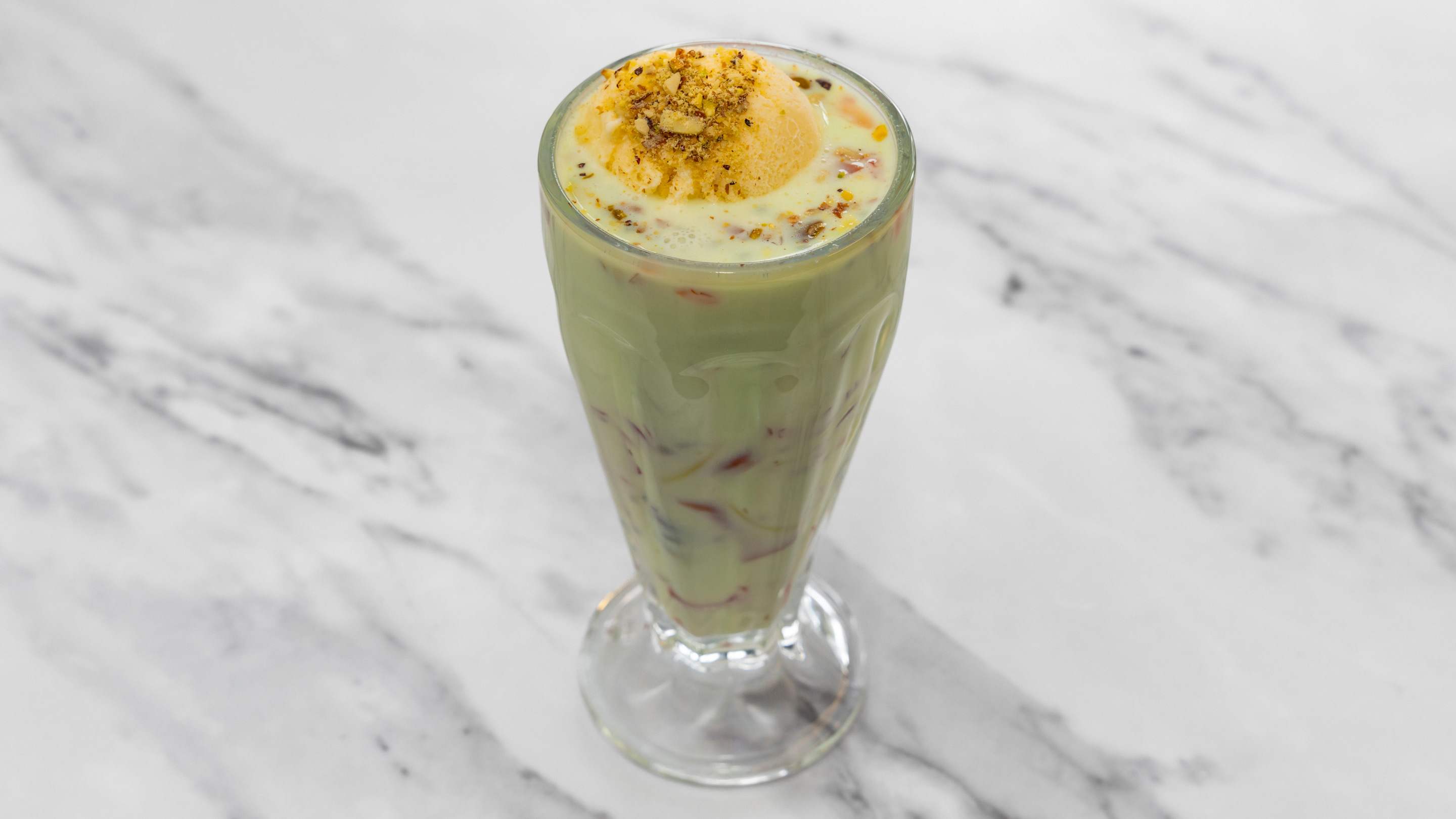 Sim's Pistachio Falooda with Ice-cream